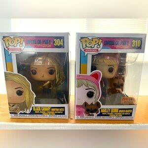 Funko Birds of Prey Pops - Black Canary and Harley Quinn (Broken Hearted)